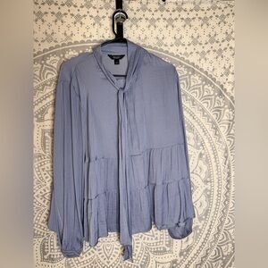 Simply Vera Vera Wang Periwinkle Blouse with Tie-Neck